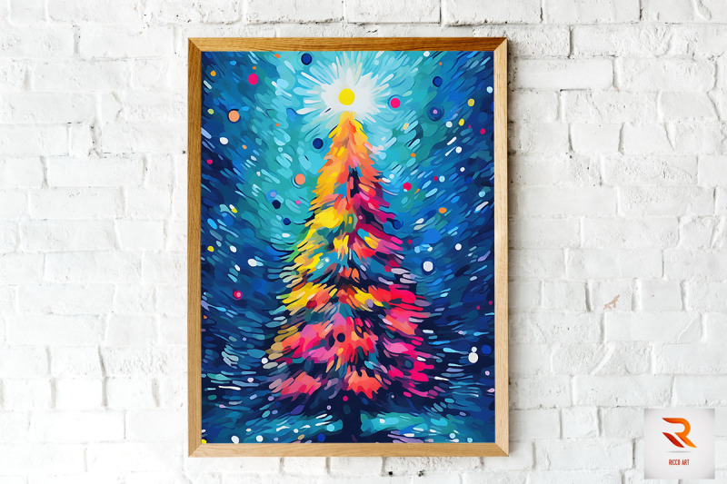 colorful-radius-christmas-tree-wall-art