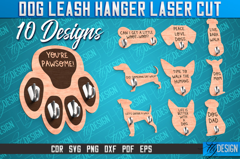 dog-leash-hanger-laser-cut-svg-laser-cut-file-cnc-files