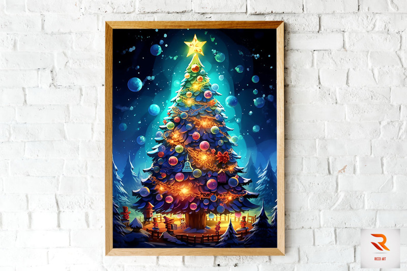 colorful-magic-christmas-tree-wall-art