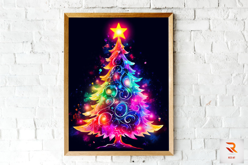 vibrant-colorful-neon-x-mas-tree