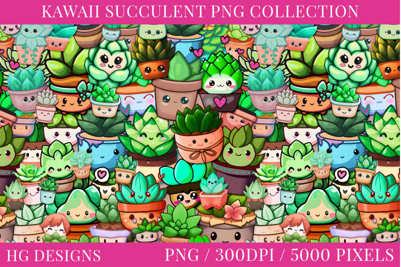 kawaii-succulent-png-collection