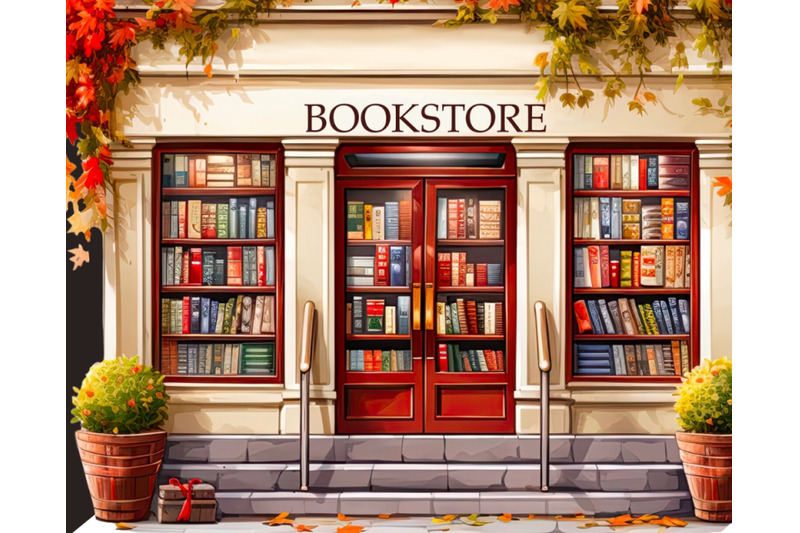 autumn-bookstore-digital-fall-designs-for-fall-home-decor