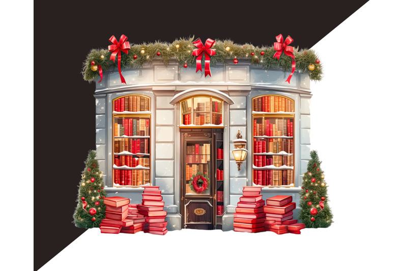 christmas-bookstore-digital-art-download-christmas-village-clipart-bu