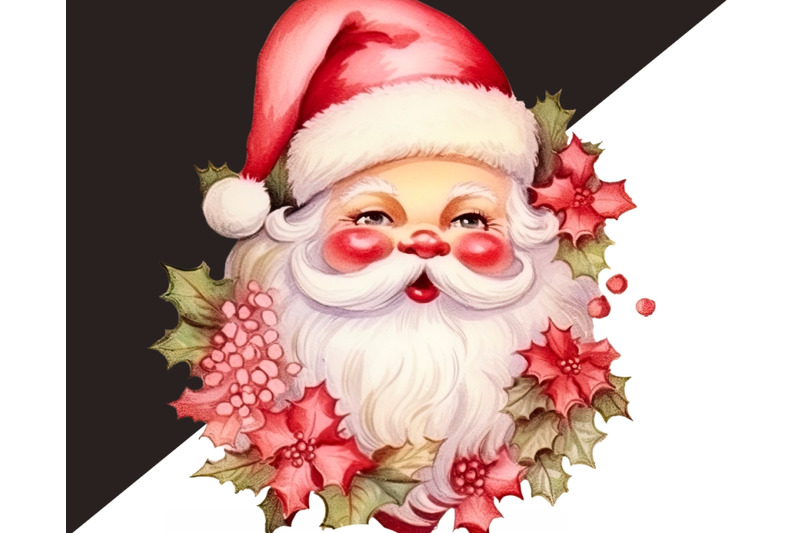 retro-santa-claus-clipart-bundle