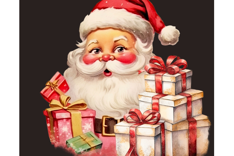 retro-santa-claus-clipart-bundle