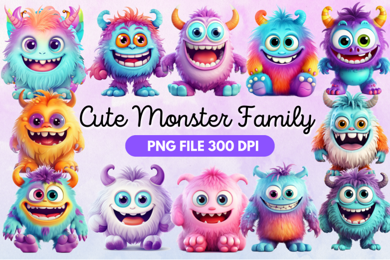 cute-monster-watercolor-sublimation-bundle