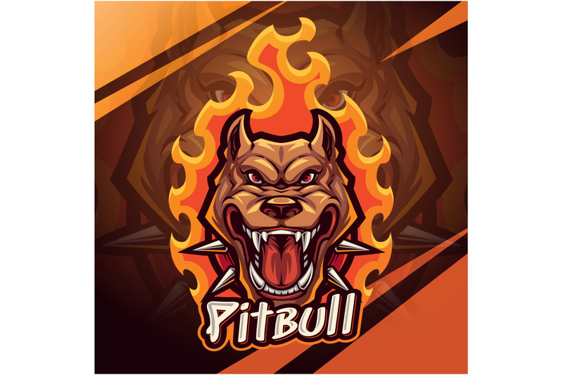 pitbull-fire-head-esport-mascot-logo