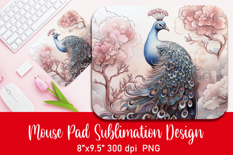 fairytale-peacock-in-the-garden-mouse-pad-sublimation-png