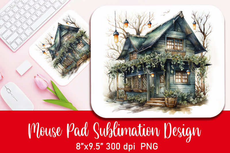 santa-039-s-village-mouse-pad-sublimation-png