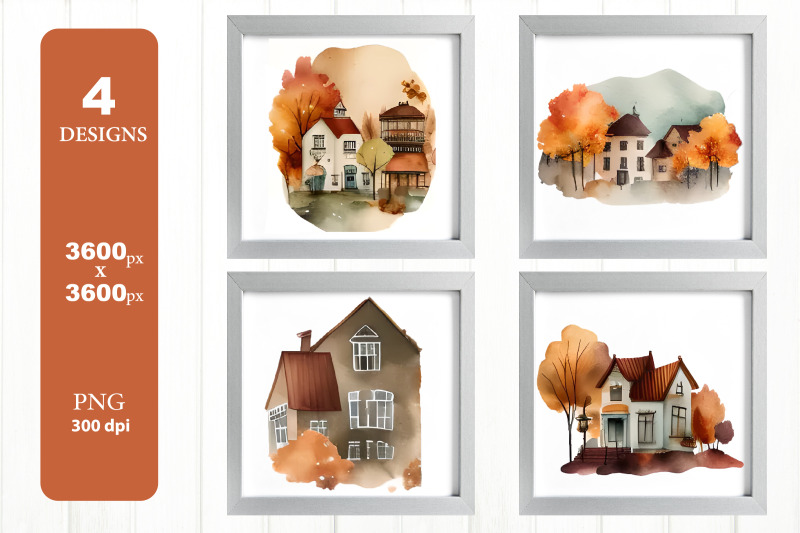 autumn-clipart-png-watercolor-fall-house-nature-clipart-png