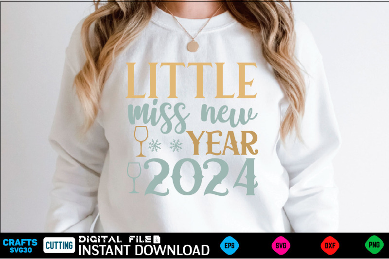 little-miss-new-year-2024-svg