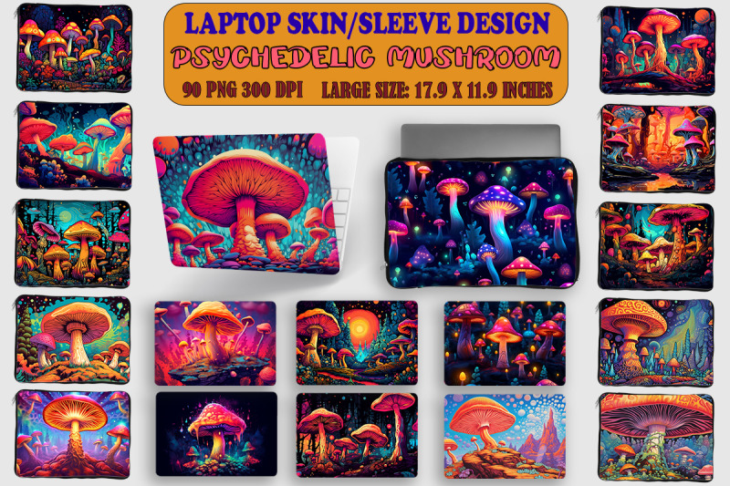 psychedelic-mushroom-laptop-skin