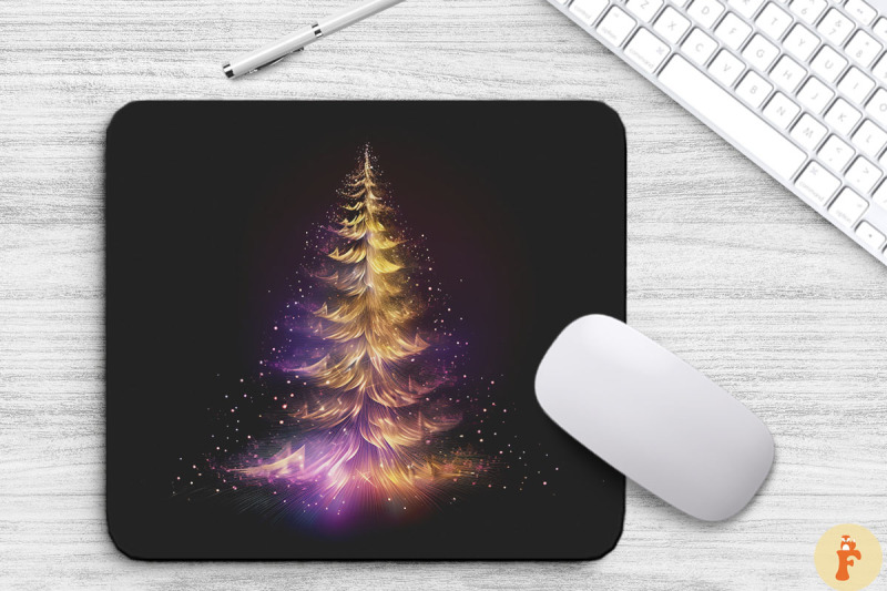 abstract-enchanted-xmas-tree-mouse-pad