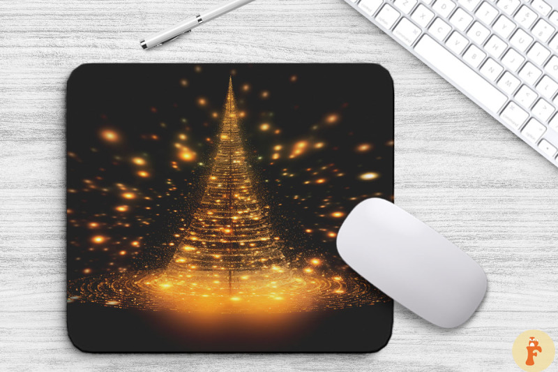 shimmering-gold-christmas-tree-mouse-pad