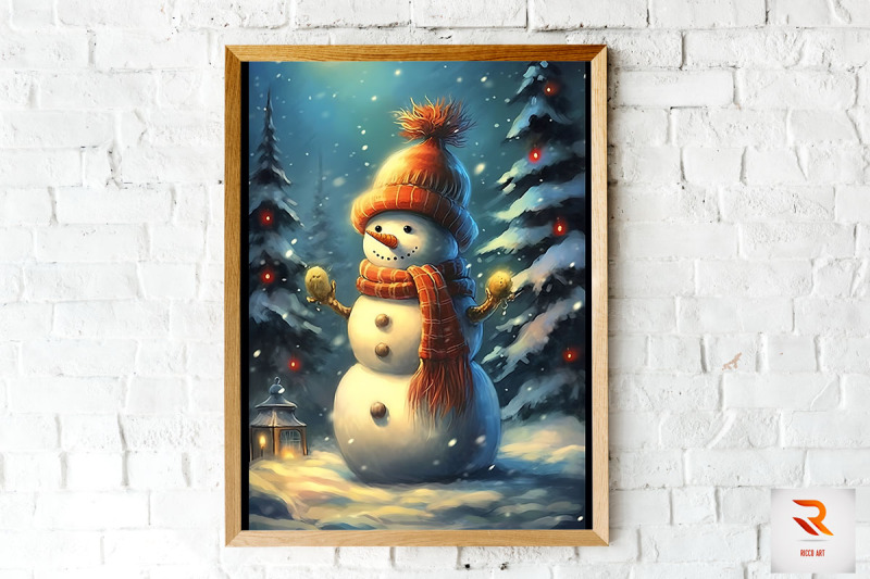 beautiful-snowman-wall-art