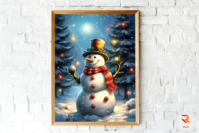 beautiful-snowman-wall-art
