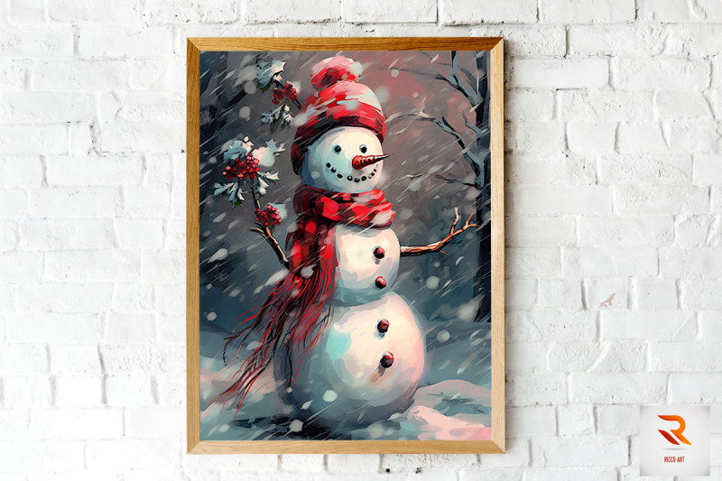 beautiful-snowman-wall-art