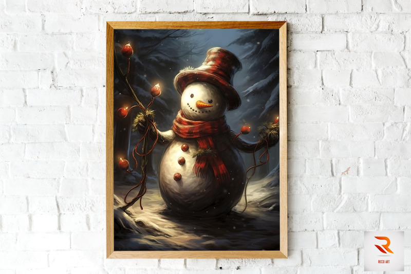 beautiful-snowman-wall-art