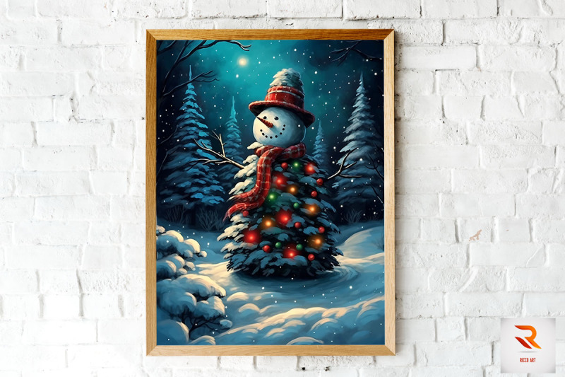 beautiful-snowman-wall-art