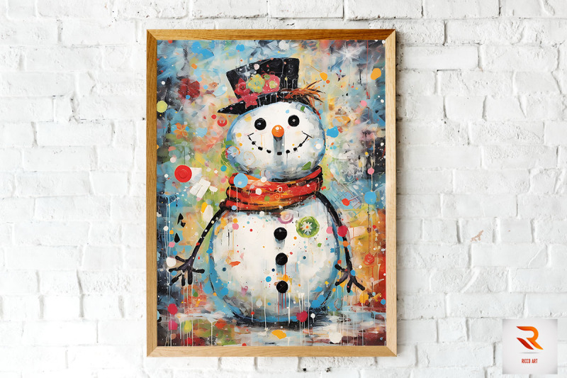 beautiful-snowman-wall-art