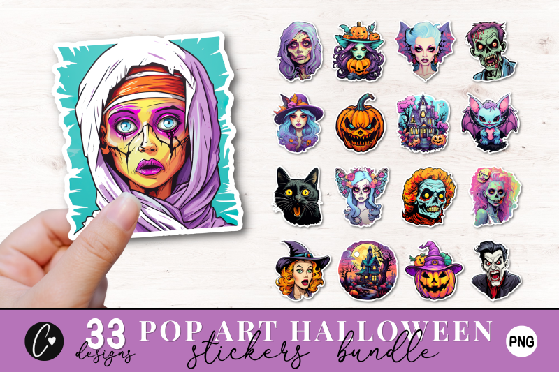 pop-art-halloween-sticker-png-bundle