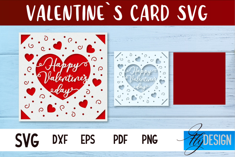 Valentines Card SVG | Gift Card SVG By Fly Design | TheHungryJPEG