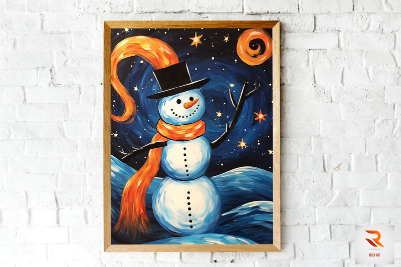 nice-snowman-painting-wall-art