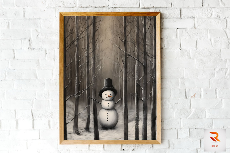 hand-drawing-snowman-wall-art