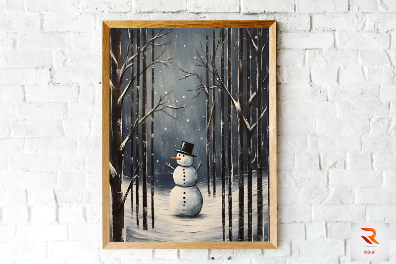 hand-drawing-snowman-wall-art