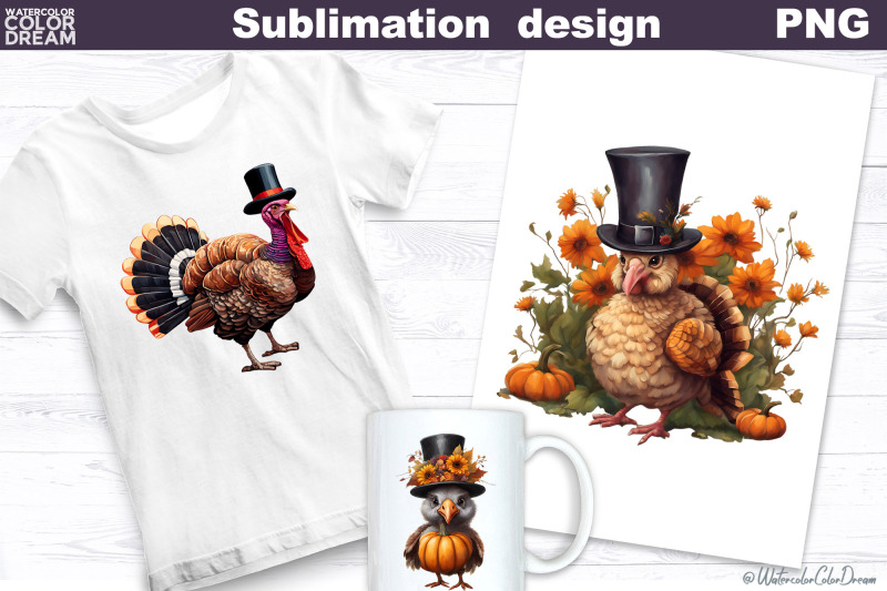 turkey-clipart-happy-thanksgiving-sublimation