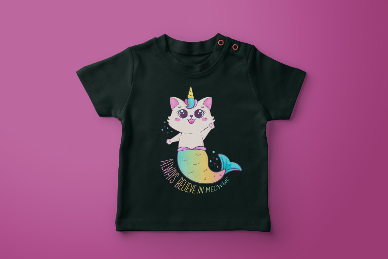 kawaii-rainbow-cat-mermaid-unicorn-sublimation-design