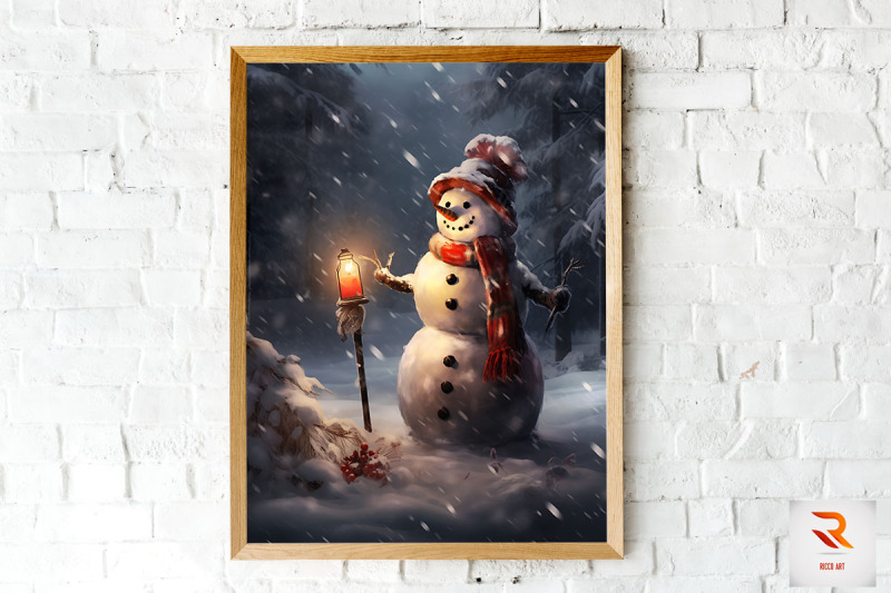 snowy-day-of-snowman-wall-art