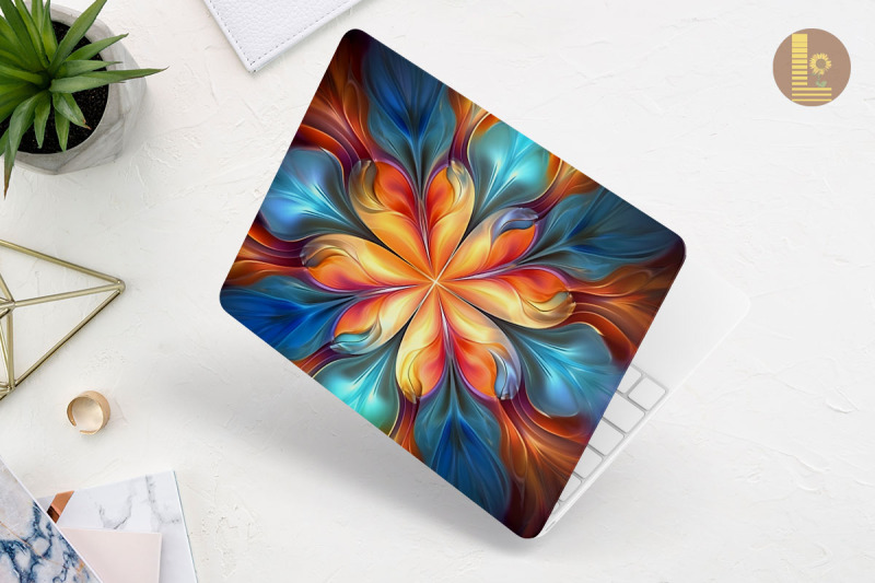 abstract-fractal-flower-laptop-skin