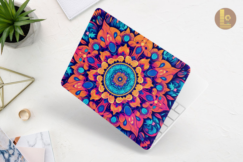 vibrant-psychedelic-mandala-laptop-skin