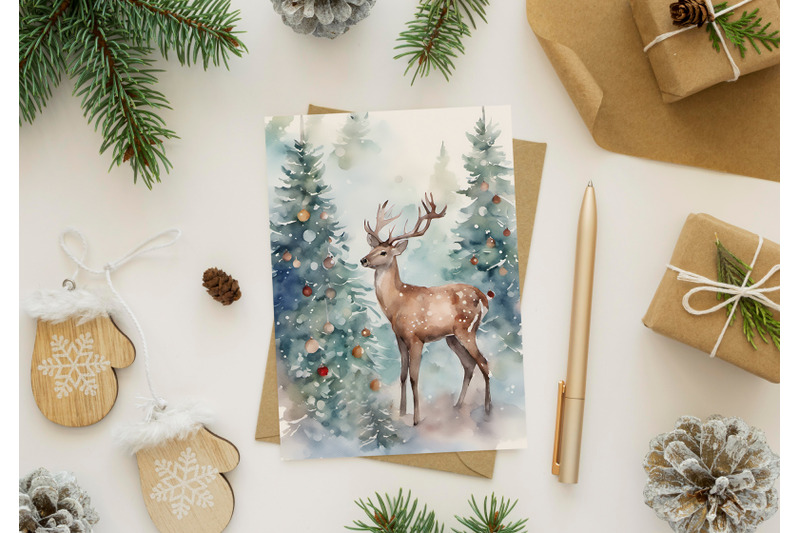 watercolor-christmas-card-deer-and-christmas-tree-digital-download-5