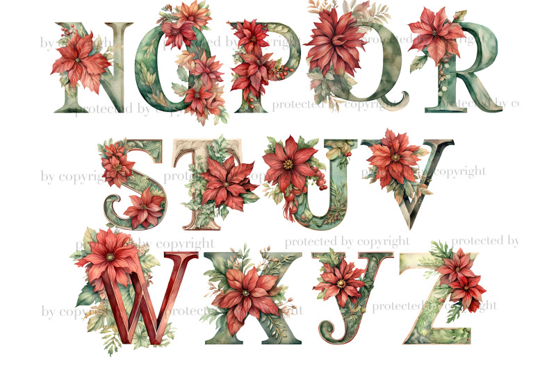 poinsettia-alphabet-christmas-invitation-bundle