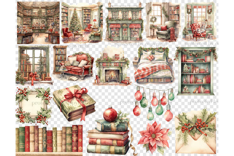 holiday-reading-clipart-cozy-winter-illustration