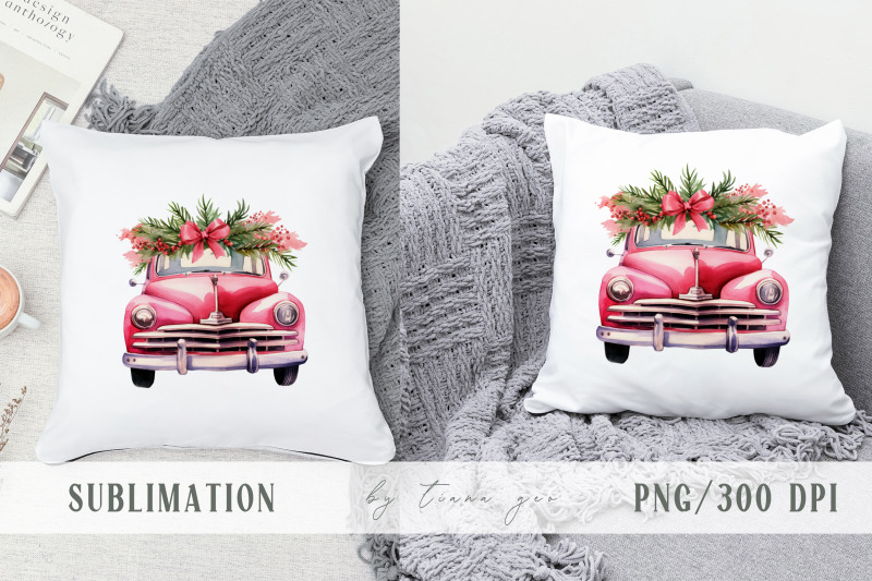 watercolor-christmas-bus-and-car-clipart-2-png