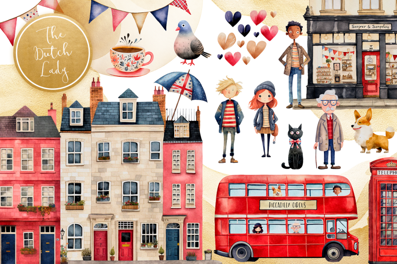 life-in-london-clipart-set