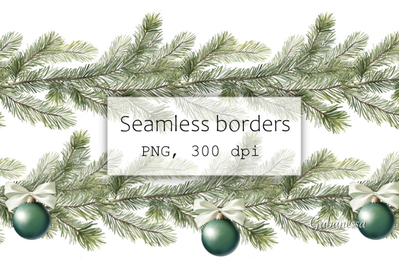christmas-tree-garland-clipart-seamless-fir-borders-png