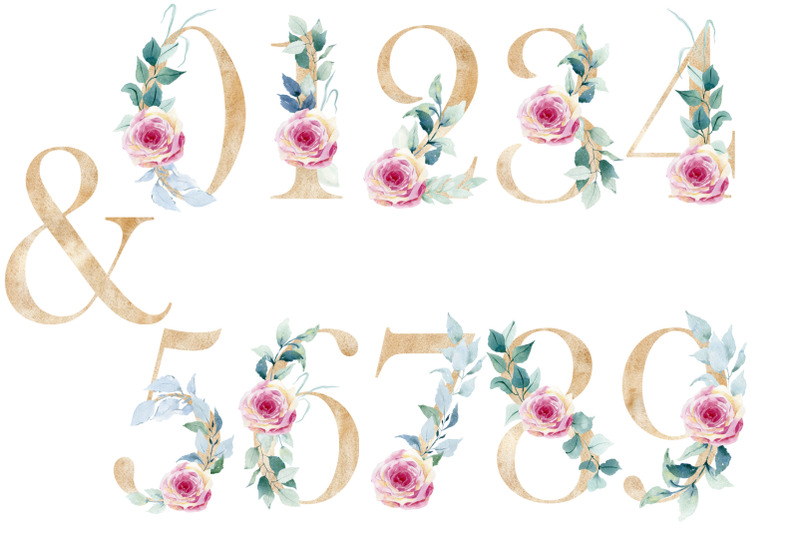watercolor-roses-alphabet