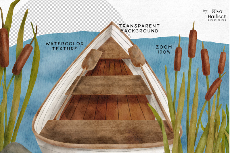 watercolor-boat-illustration-summer-lake-clipart-png