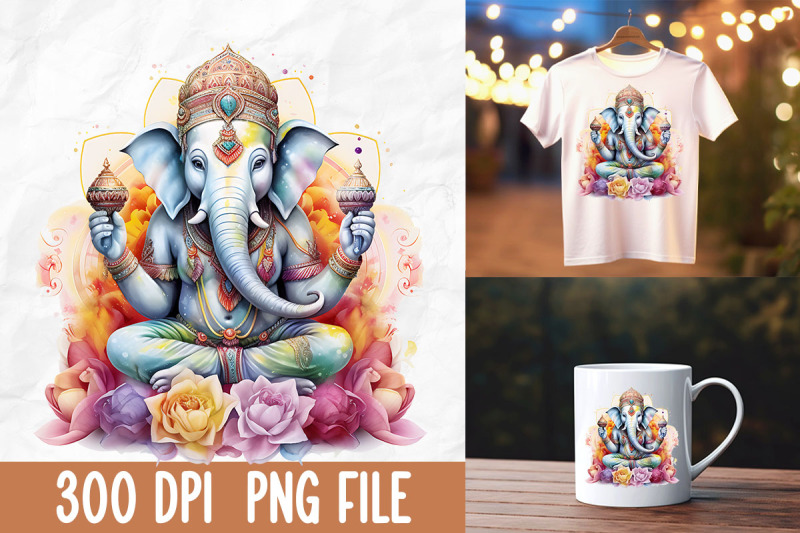retro-zen-lotus-flower-elephant-buddha