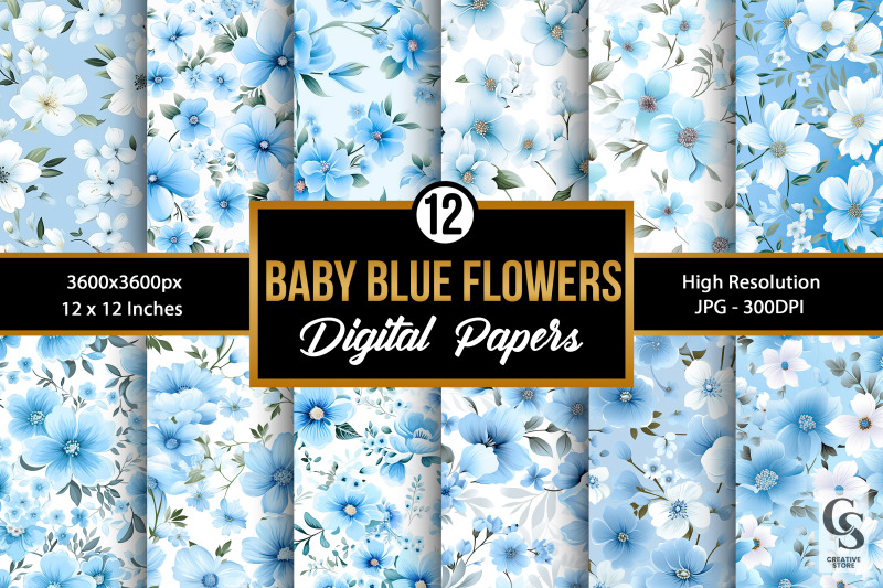 baby-blue-winter-flowers-digital-papers