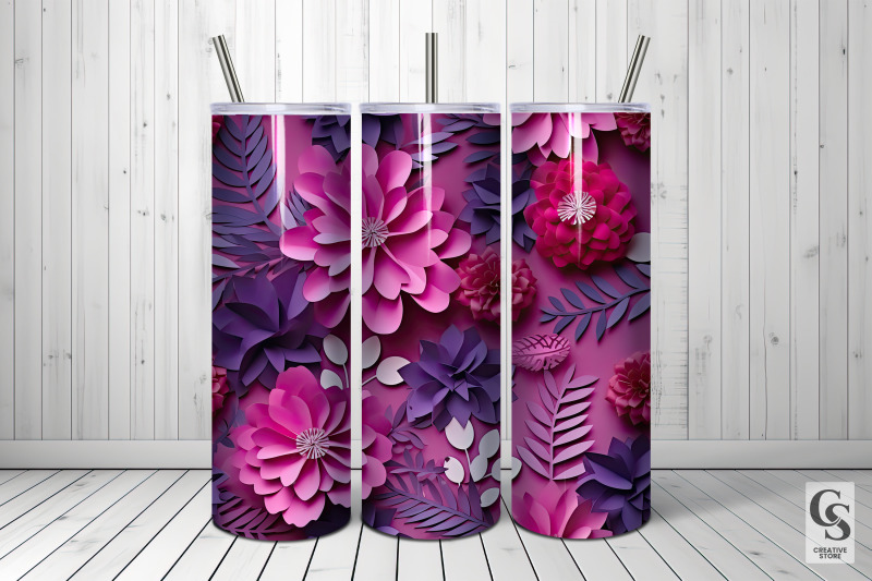 pink-amp-purple-paper-cut-flowers-patterns
