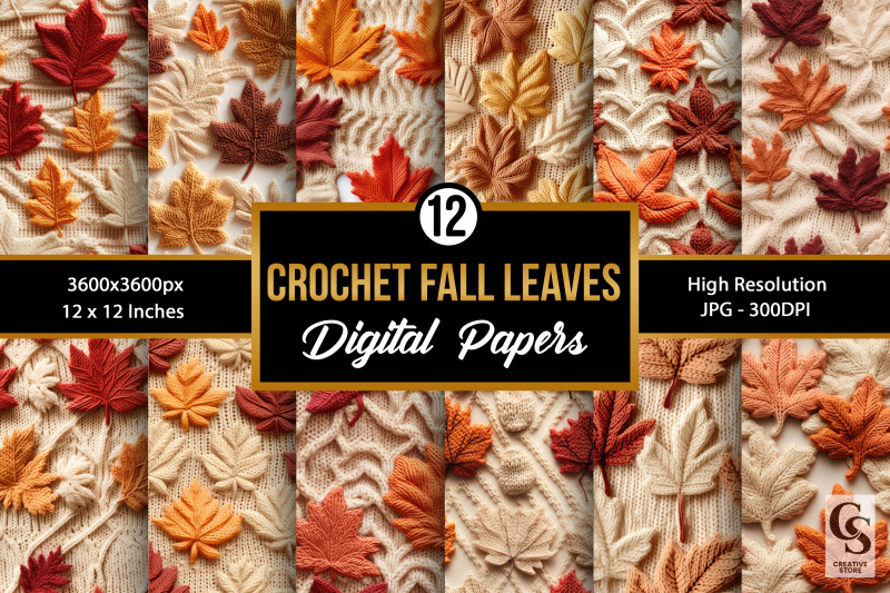 crochet-fall-maple-leaves-digital-paper-patterns