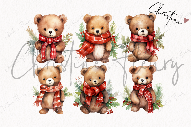 watercolor-christmas-bears-clipart