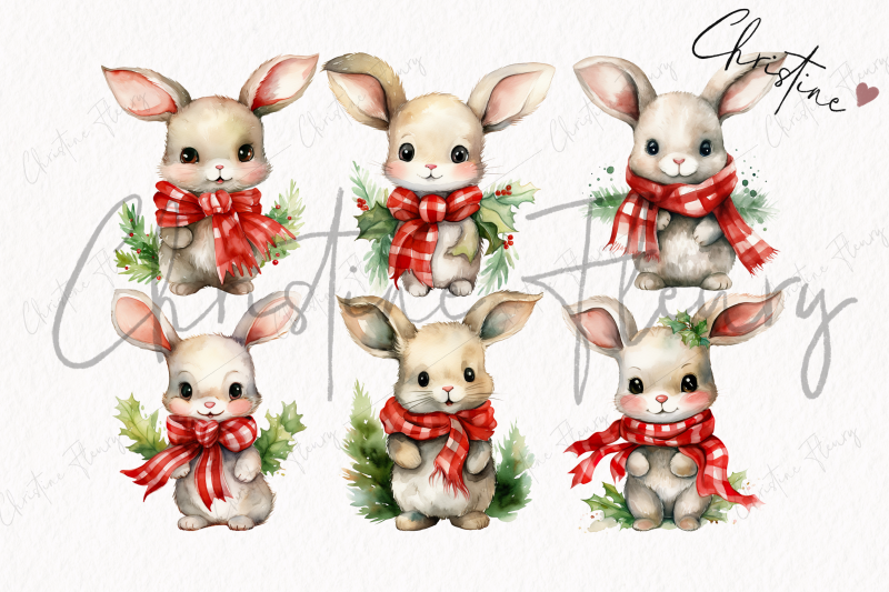 watercolor-christmas-bunnies-clipart