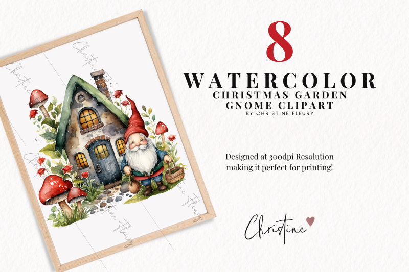 watercolor-christmas-garden-gnomes