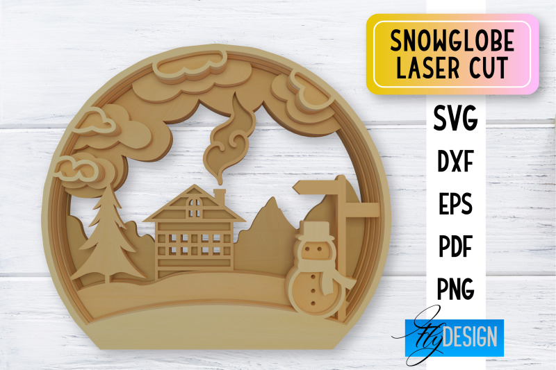 snowglobe-laser-cut-laser-cut-svg